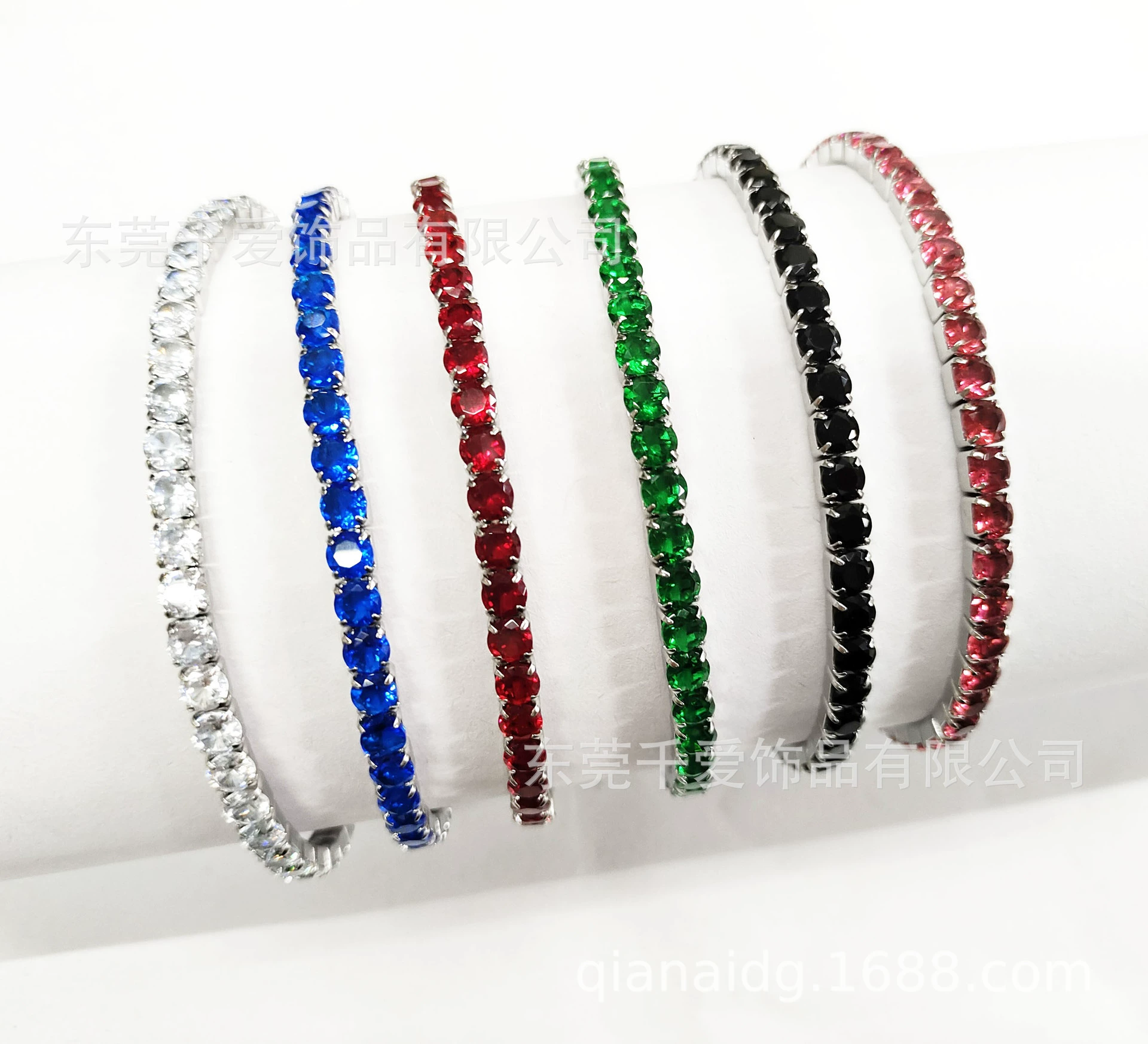 Elastic bracelet stainless steel, zirconium, tennis fashionable accessory, direct factory sales