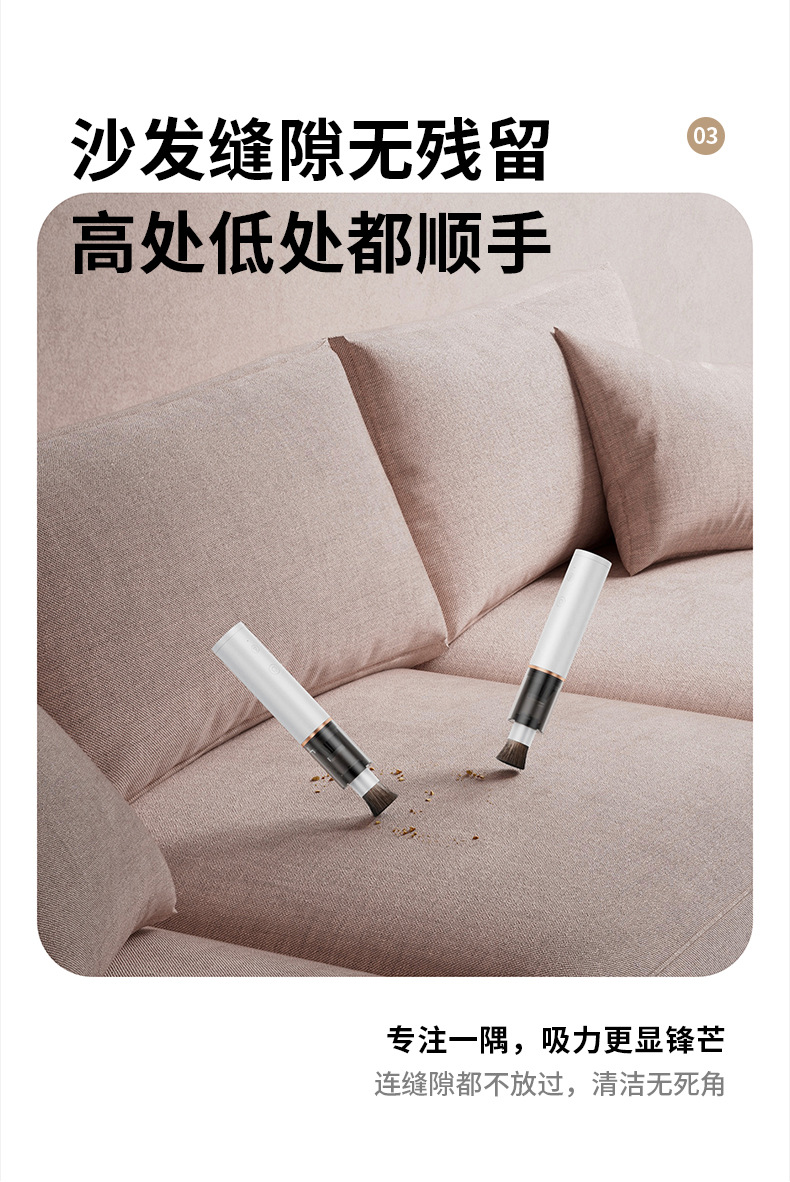 New cross-border coffee powder vacuum cleaner, wireless handheld desktop vacuum cleaner, car-charged mini vacuum cleaner