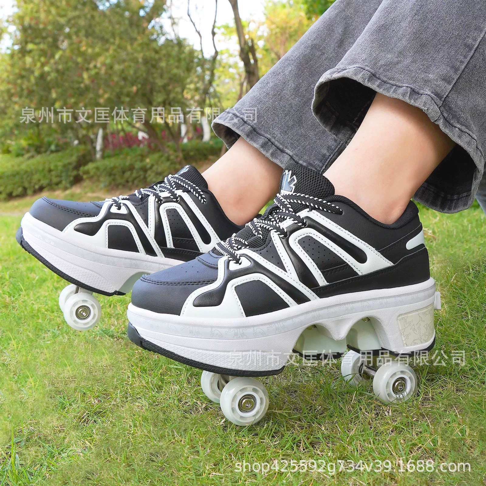 Роликовые кроссовки кросс-бордер горячие новинки Heelys четырехколесные выдвижные производство роликовые коньки