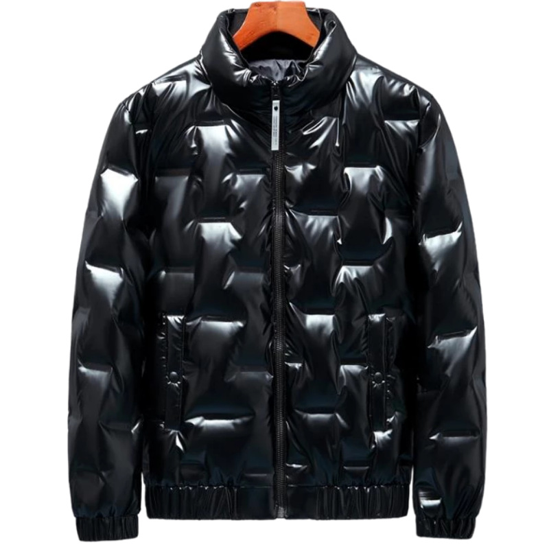 Men's Clothing new Korean style stand up collar wash free thin white duck cotton winter men's jacket men_voghion.com