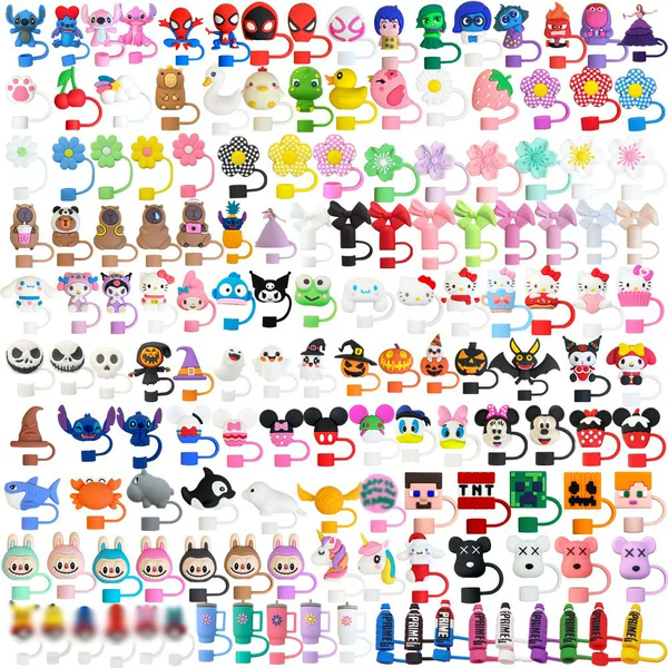Hot Single Buzz Lightyear 10mm Soft Plastic Straw Cap Protective Cover Stanley Straw Cover Dustproof Straw Cap