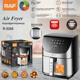 Raf European Cross-Border Multifunctional Household Electric Fryer Visual Smart Touch Screen Oil-Free Air Fryer Large Capacity 8L