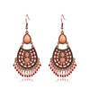 Beads, fashionable retro golden earrings, accessory with tassels, suitable for import, European style, wholesale