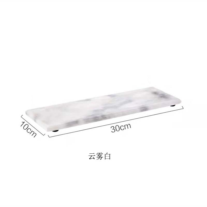 Nórdico estilo simple bandeja de mármol natural postre creativo plato de comida occidental placa de almacenamiento de joyería placa de decoración