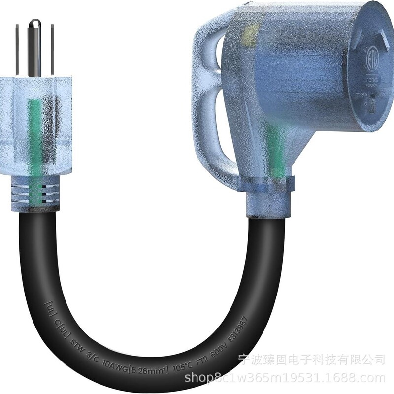 Ameho Rv Adapter Cord, 30 Amp to 110 Volt 13inch , Nema 5-15P to Tt-30R