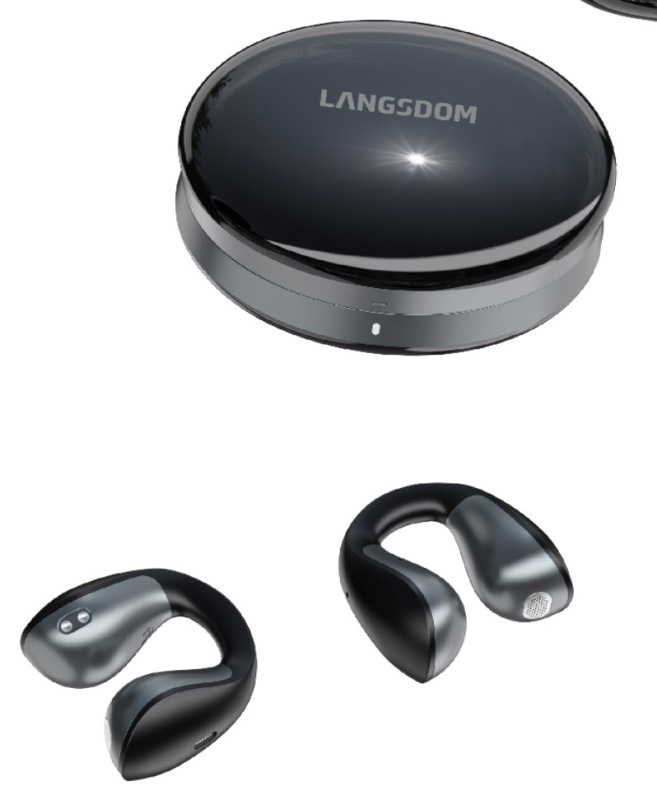 Langston の新しい TS02 イヤークリップ Bluetooth ヘッドセット、スポーツ、痛みのない長時間使用、高解像度通話、ノイズリダクション Bluetooth ヘッドセット|undefined