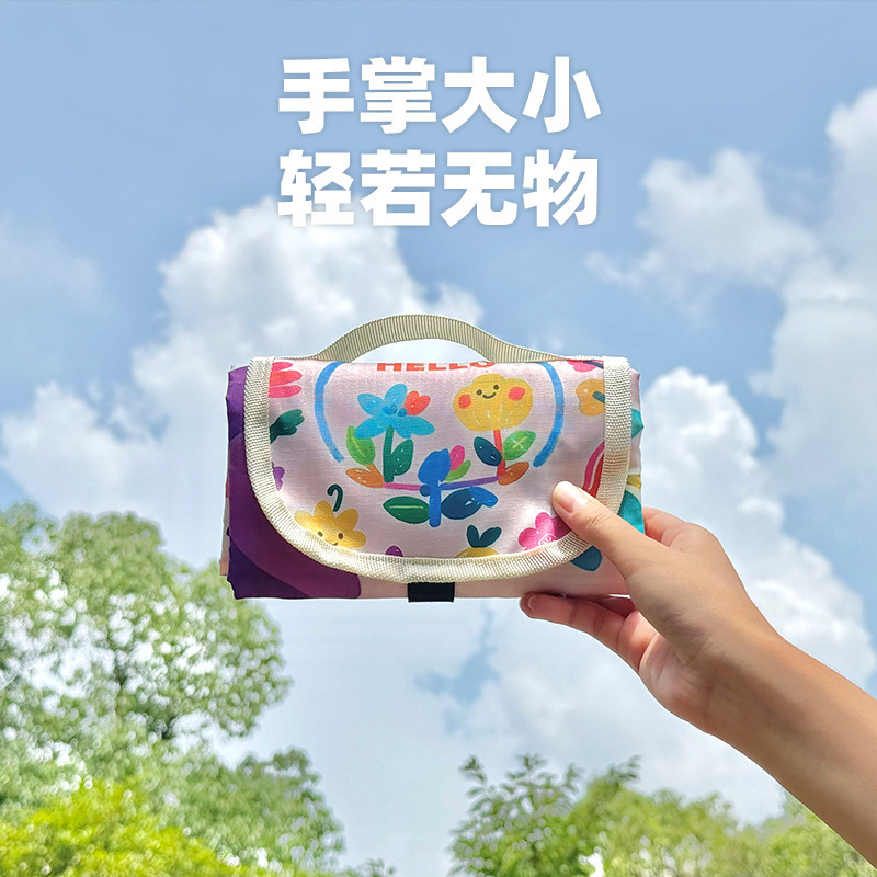 夏のポータブル防湿マットポケットフロアマット防水防湿公園海辺ビーチマットミニピクニックマットカスタマイズ|undefined