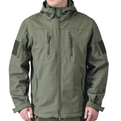現物ソフトシェル屋外突撃服迷彩服登山保温コート男性防風運動登山男