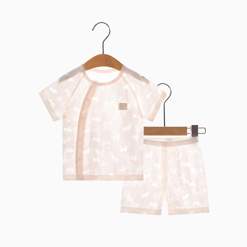 Bebé traje de manga corta verano de los niños ropa de verano delgada niños niñas niño fuera dividida de dos piezas ropa de bebé