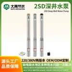 2SD不锈钢深井泵潜水泵小型助力农用灌溉高扬程可调式深井泵