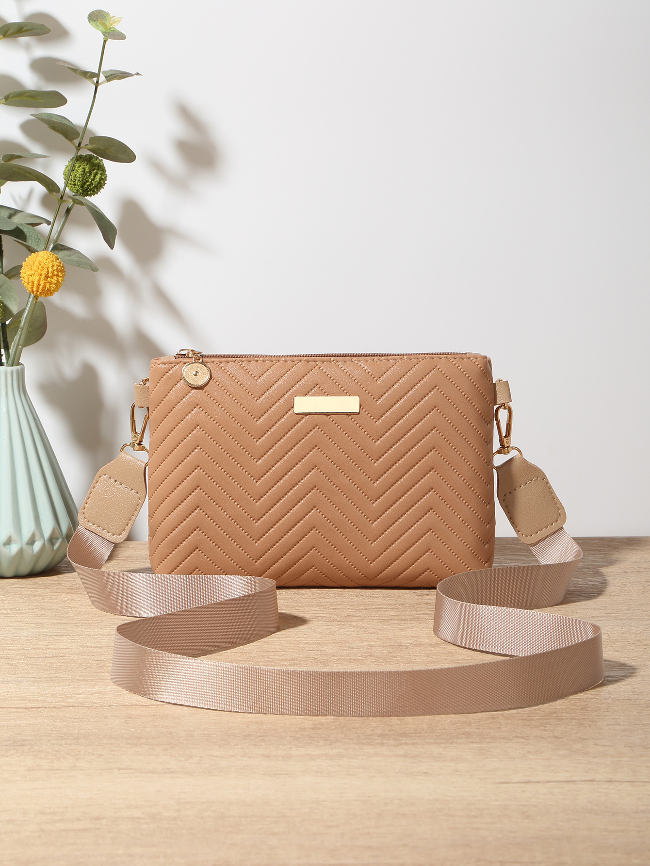 Nuevo bolso de mujer transfronterizo 2025 estampado sequinado bolso de hombro pequeño bolso casual en forma de V bolso para teléfonos móviles