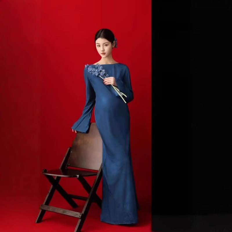Maternity Photo Clothing Photo Studio New Gao Ding Pregnant Mother's Belly Photo Dress Beautiful Art Photo Clothes Maternity Photo Clothing Photo Studio New Gao Ding Pregnant Mother's Belly Photo Dress Beautiful Art Photo Clothes