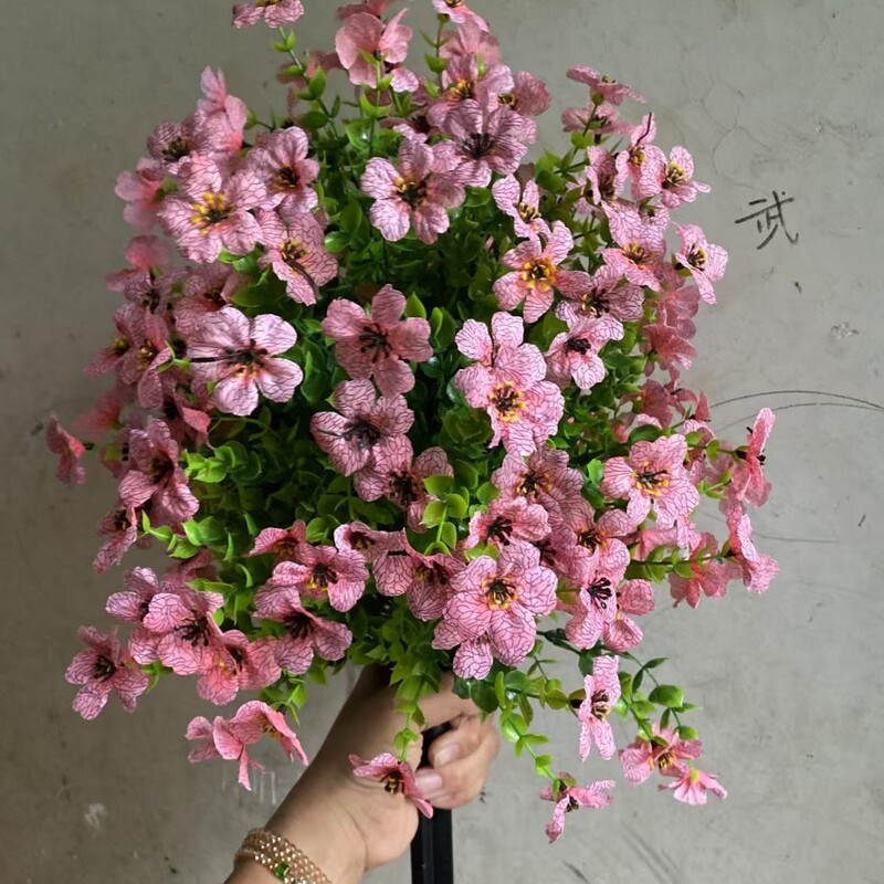 ネットで人気の紫の花の造花、人工ユーカリ、家の装飾や屋外の装飾に、自由に花や草と組み合わせることができます。|undefined