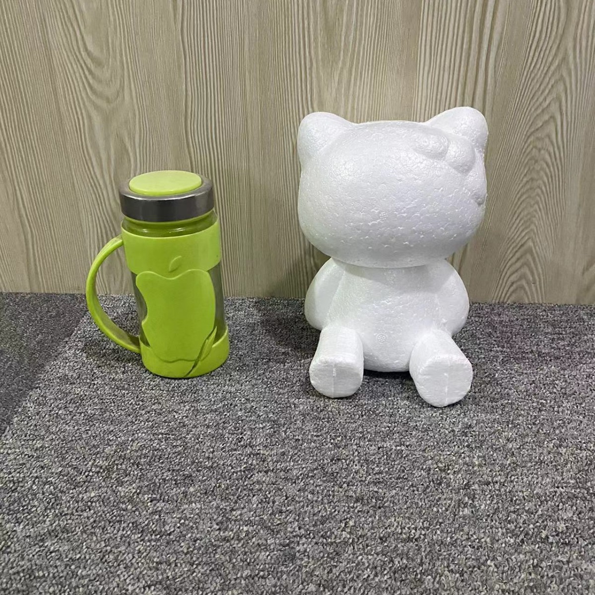 Oso de espuma directo de fábrica blanco DIY material de arreglo floral hecho a mano Día de San Valentín Rosa oso con juguete