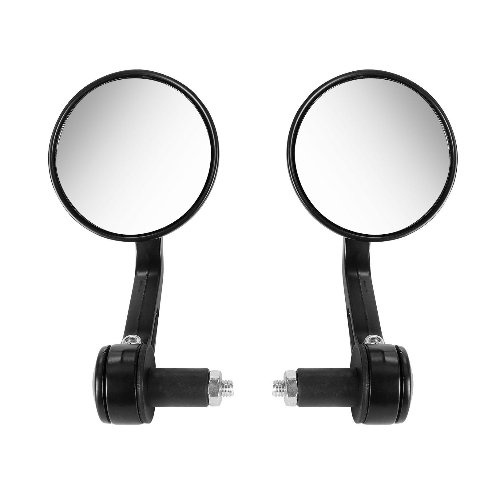 Motorcycle Electric Vehicle Modified Aluminum Alloy Cnc Round Retro Rearview Mirror Handlebar Plug Reversing Universal Reflector