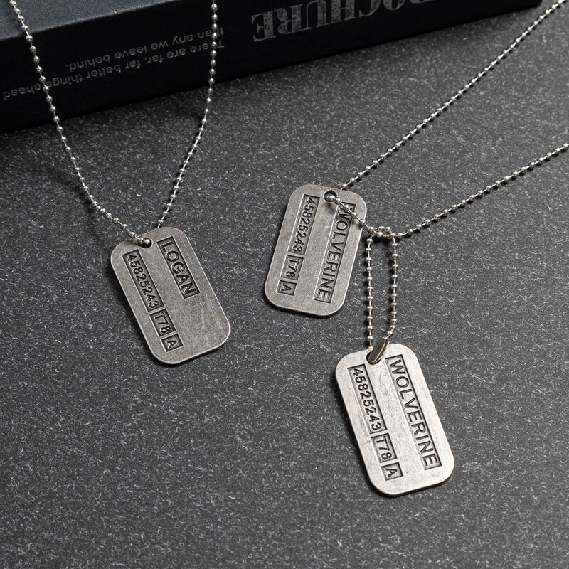 European and American Movie Peripherals X-Men Wolverine Necklace Wolverine Double Tag Single Pendant Pendant Jewelry Ready Stock European and American Movie Peripherals X-Men Wolverine Necklace Wolverine Double Tag Single Pendant Pendant Jewelry Ready Stock