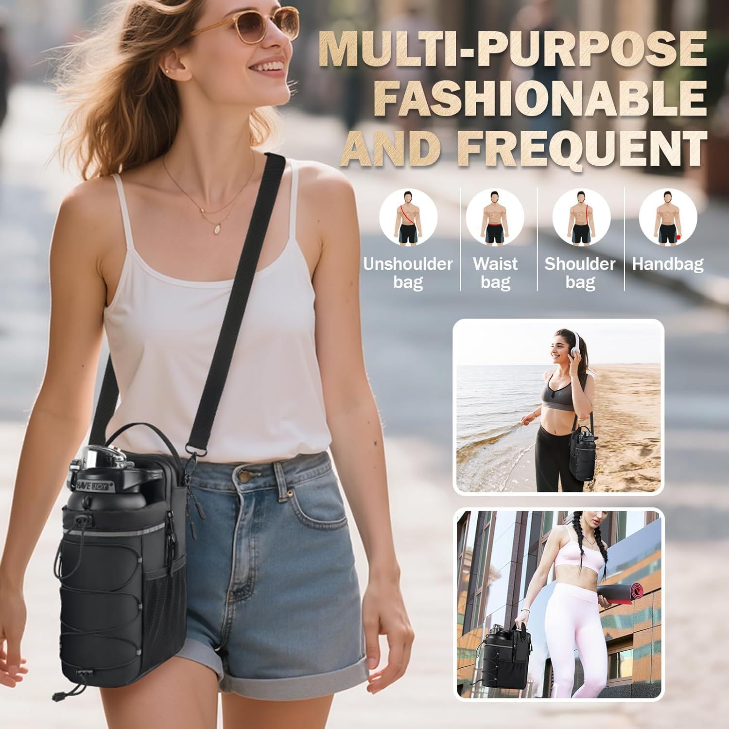 Nueva bolsa de hervidor de agua de absorción magnética, bolsa de taza de agua de alta capacidad, bolsa de almacenamiento de taza de agua de acondicionamiento al aire libre, fábrica al por mayor