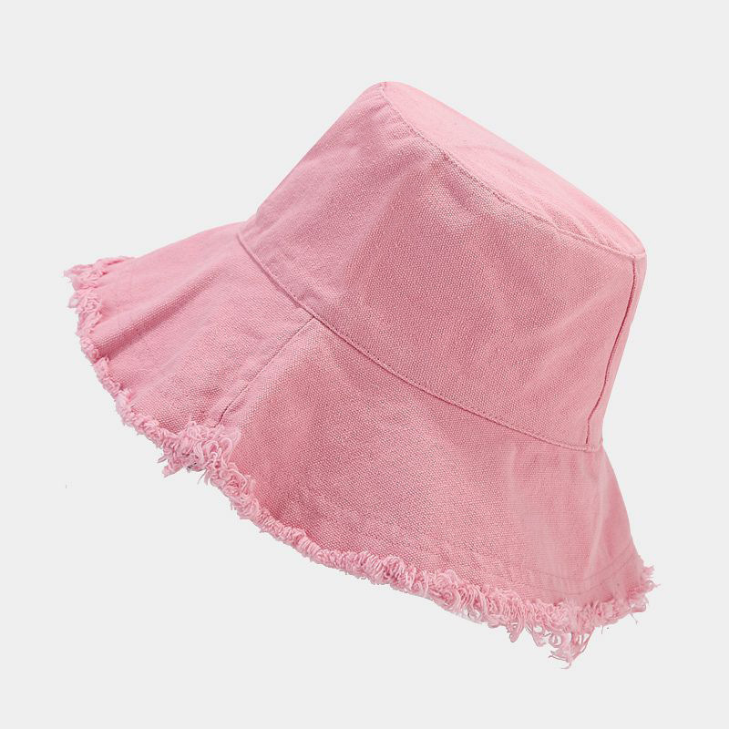 Sombrero femenino verano coreano moda japonesa sombrero de pescador sin bordes negro estudiante simple sombrero de lavabo de protección solar sombrero para el sol image 15