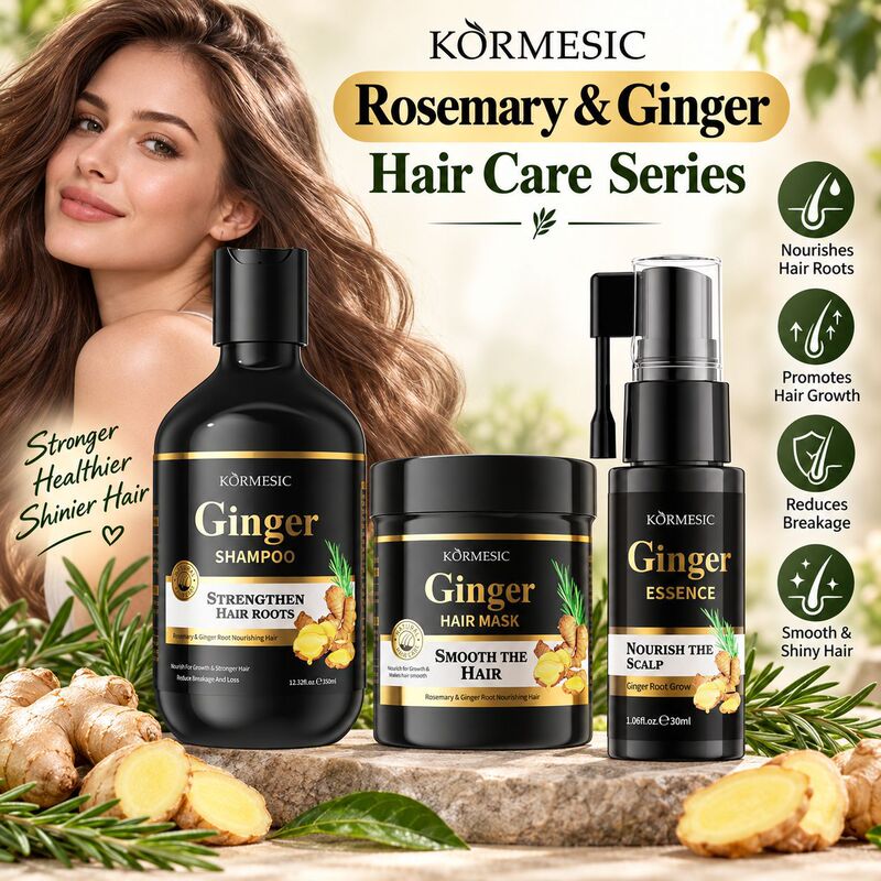 Kormesic Rosemary & Ginger Root Shampoo Cross-Border In-Stock Full English Hair Mask Scalp Essence Water Kormesic Rosemary & Ginger Root Shampoo Cross-Border In-Stock Full English Hair Mask Scalp Essence Water