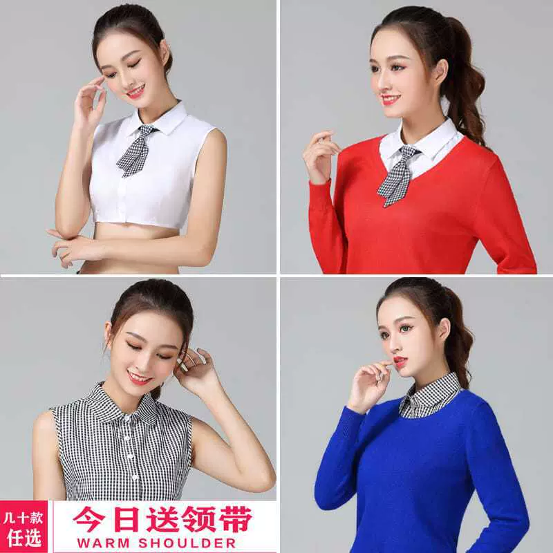 韩版高领娃娃领假领子女棉衬衣领白色毛衣装饰领秋冬季衬衫假领