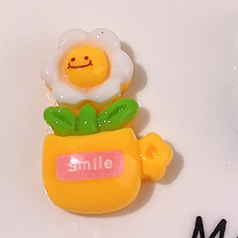 Nuevos accesorios de resina de serie de dibujos animados Happy Dog DIY decoración de cabello pegamento crema agujero de caja de teléfono móvil agujero material de colgante de hebilla