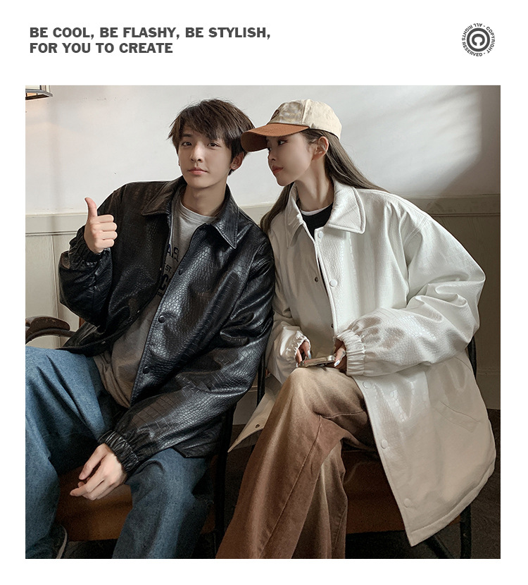 Men's Clothing Fashionable leather jacket for men 2024 autumn and winter new style jacket for men loose casual couple cotton coat_viptrois.com