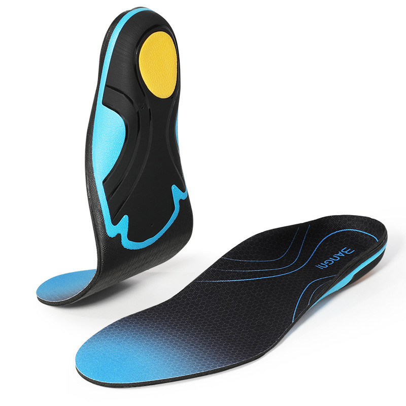 Soporte de arco transfronterizo plantilla de zapatos de baloncesto transpirable absorción de sudor plantilla de corrección de pies planos
