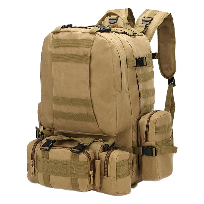 Cross-Border Tactical Bag Combination Heavy-Duty Mountaineering Bag Large Capacity Outdoor Hiking Fitness Backpack Custom-Made