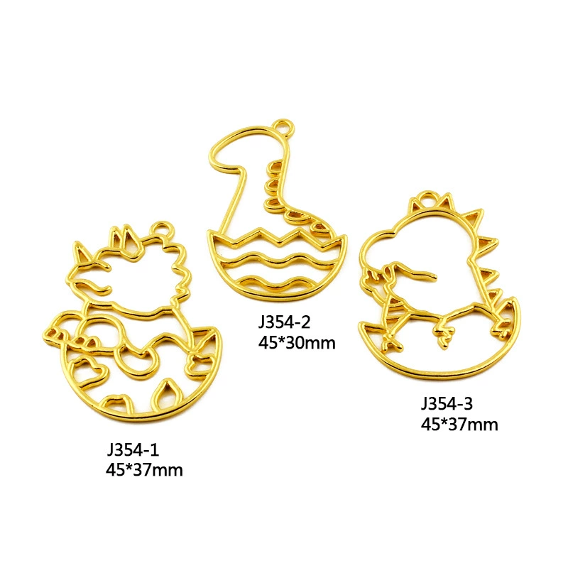 UV crystal dropping frame broken shell dinosaur monster hollow metal frame accessories