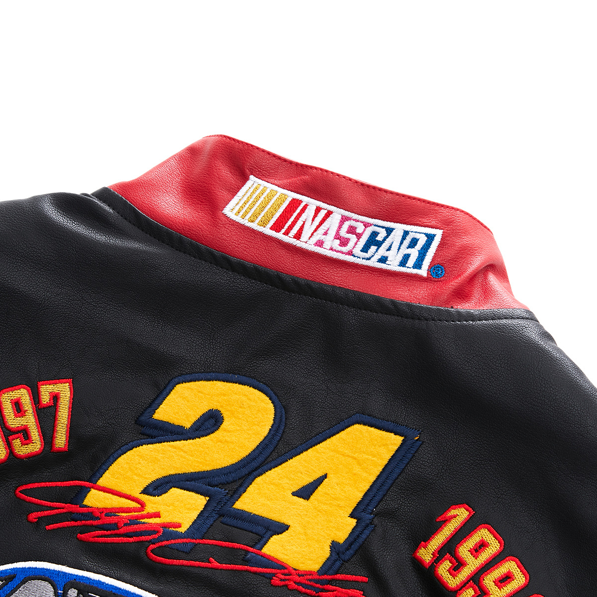 Men's Clothing High Street Fashion Vintage Retro Letter Logo Racing Embroidery Unisex Motorcycle Jacket_voghion.com