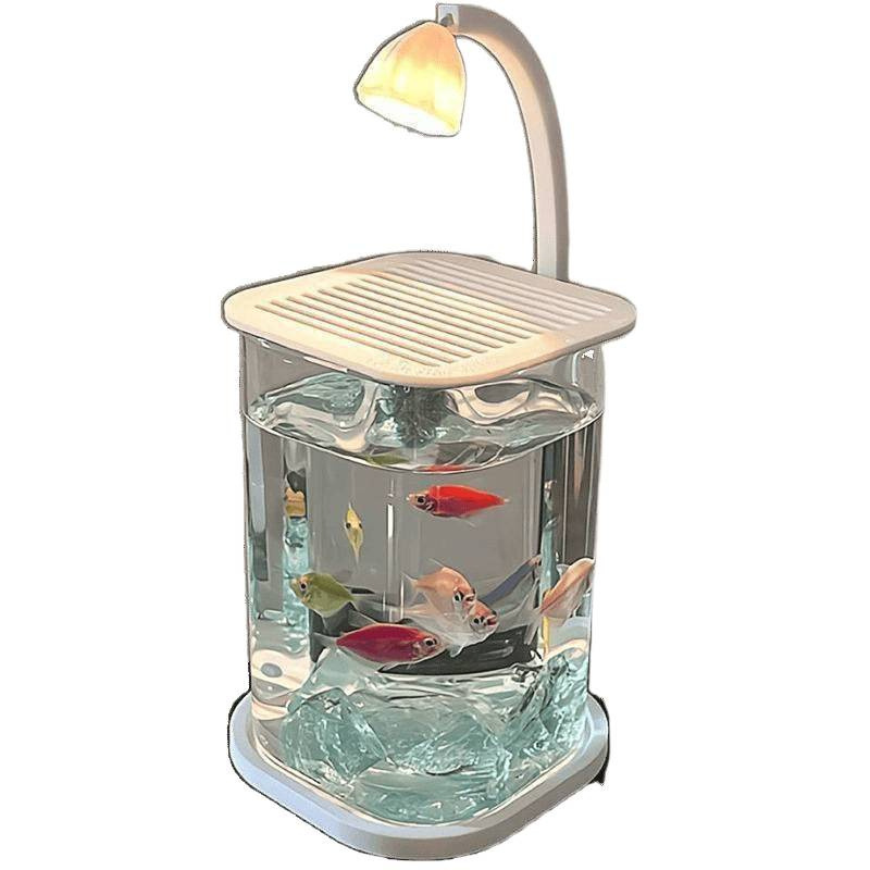 Glass creative aquarium from pearl, full set