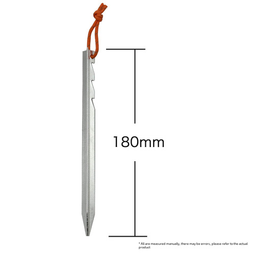 12 outdoor tents aluminum alloy adjustable three-prong ground anchors 18cm with reflective cord high-strength camp spikes for securing ground stakes