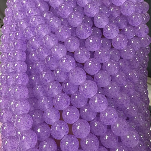 Strawberry crystal small sesame dotted glass glazed imitation jade beads DIY handmade jewelry accessories