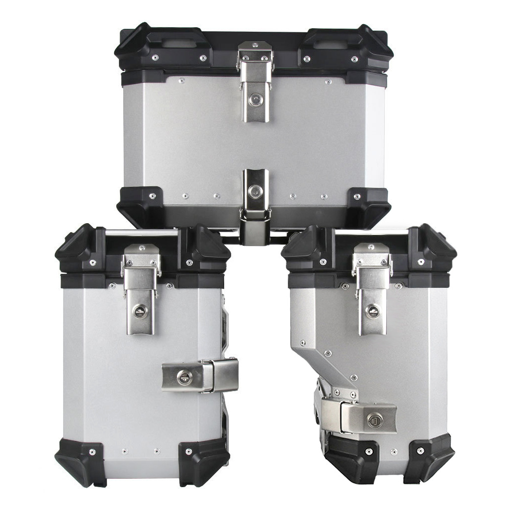 Motocicleta de gran capacidad 38L caja de equipaje lateral impermeable caja de almacenamiento maleta de la motocicleta tres cajas accesorios