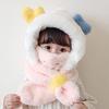 children Hat scarf Mask one winter keep warm lovely Cartoon baby Windbreak Cold proof Ear Plush Hat