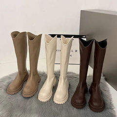 Martin Boots Women 2022 New Thick Bottom White Minority Denim Rider Boots Shoes Ins Trendy Skinny Tall Boots 