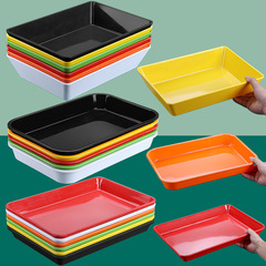 Delicatessen tray, braised vegetables, braised meat, braised duck neck display plate, melamine plastic colorful rectangular commercial cold dish plate