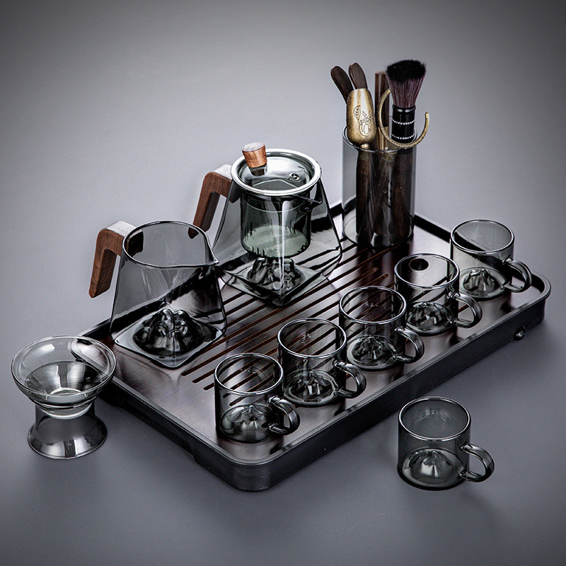 담배재 11개, 산경 6컵 + 다도 + 직사각형 차 트레이