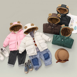 2025 Kidsren's down Jackets, Boys' Cotton Jackets, Girls' Baby Thickeneded Cotton Jackets, Fleece-Lined Kidsren's Jackets, Export Kidsren's Clothing