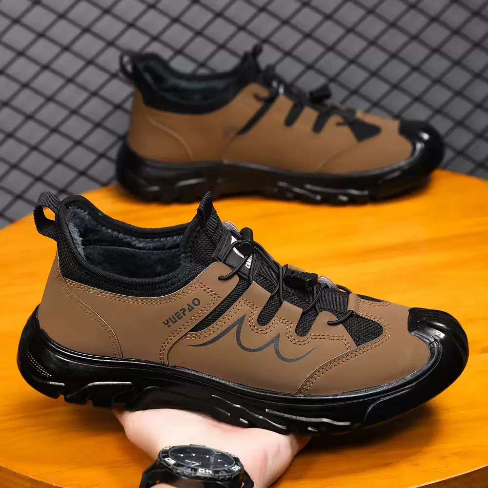 秋冬新款男鞋单棉同款时尚户外运动登山鞋简约潮流工装棉鞋批发