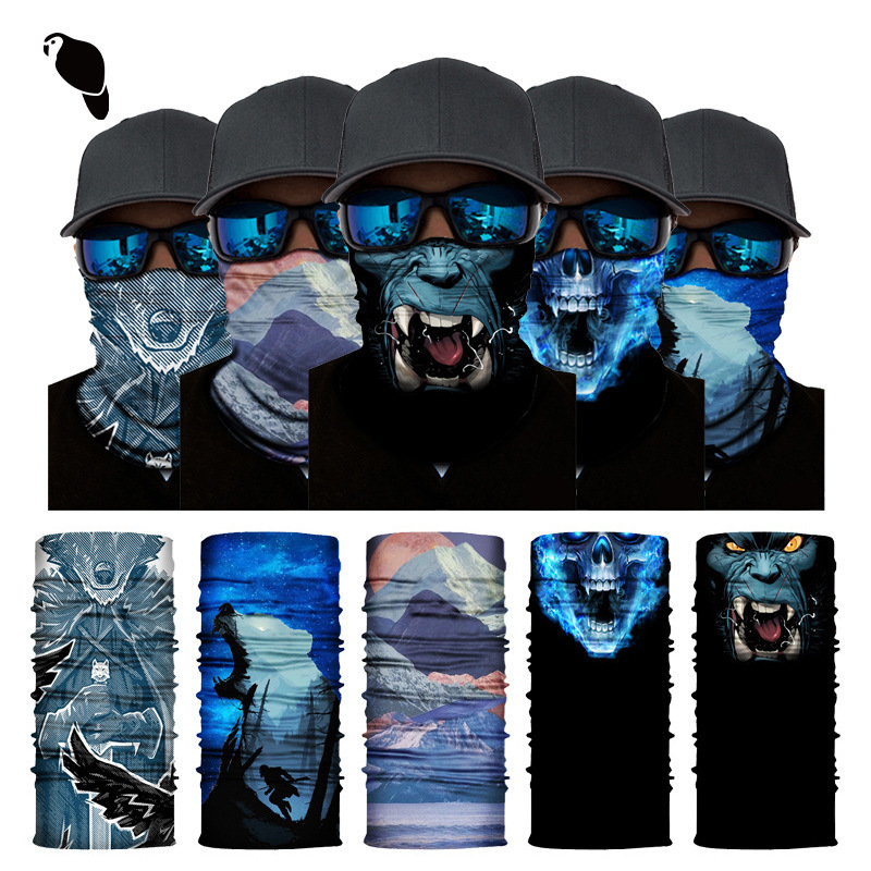 2025 New Magic Headscarf 3D Printed Men's and Women's Versatile Protective Mask Mountaineering Rock Climbing Cycling Windproof Face Protection