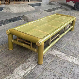 竹床全竹纯手工楠竹制作两用简易一体单人家用双人午休传统竹凉床-阿里巴巴