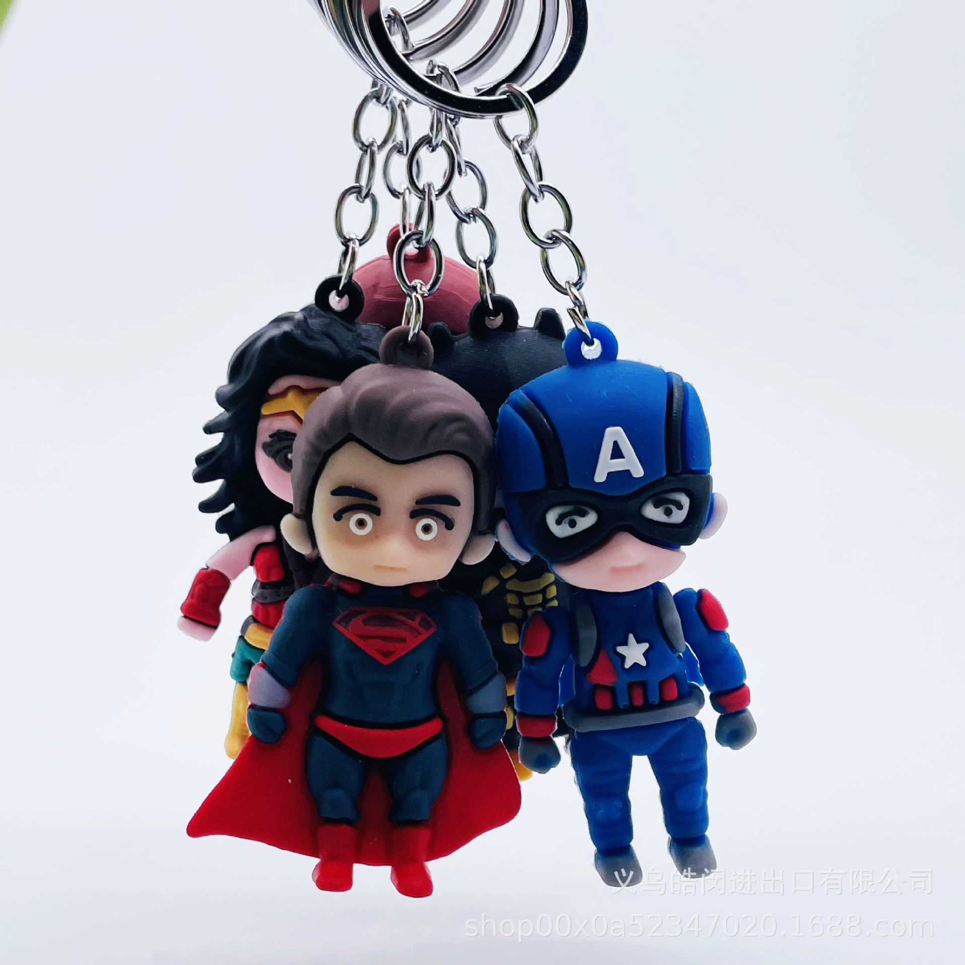 Мультяшные милые герои, кукла, брелок, подвеска, украшение для сумки, Marvel, капитан Америка, Железный человек, Человек-паук