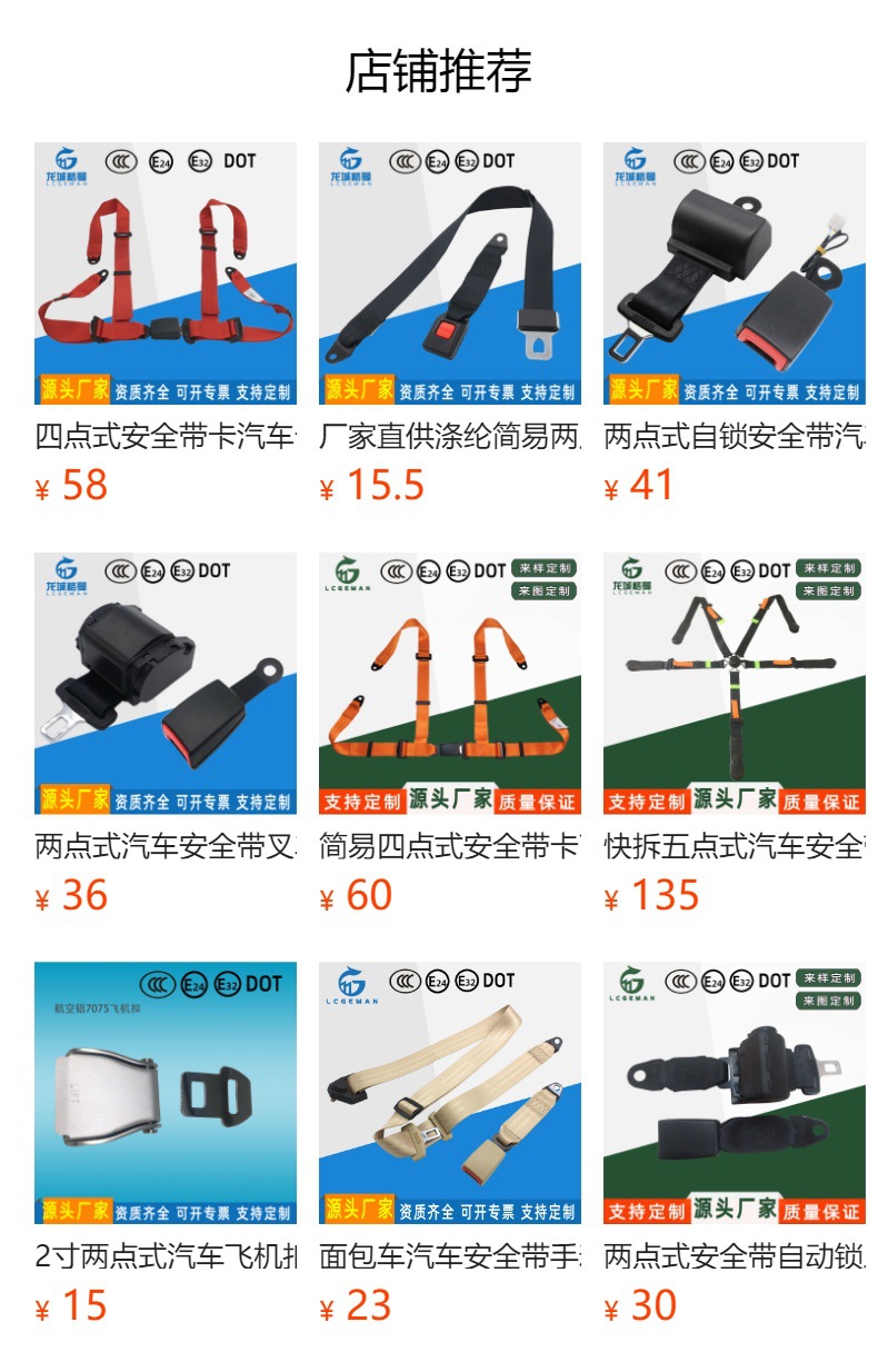 预览状态下无法点击,发布后,可点击跳转到对应的商品页面 Two-Point Car Seat Belt Retractor for Forklifts, Engineering Vehicles, Mine Vehicles, Emergency Locking Vehicle-Mounted Safety Belt 3C