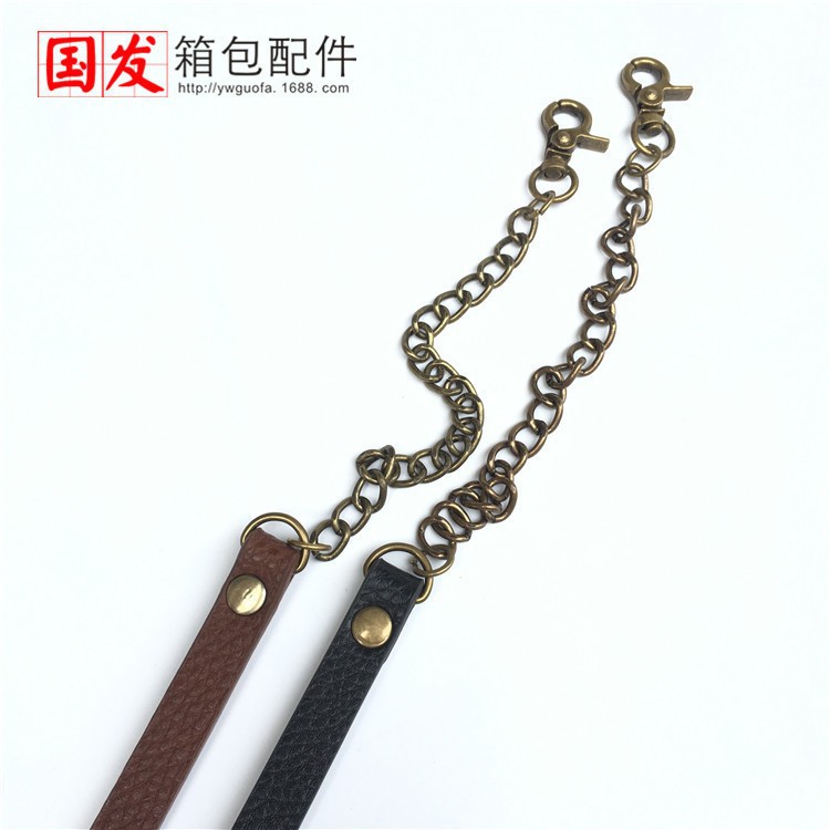 60cm bolsa de alta calidad PU cadena de bolsa de oro correa de hombro cadena accesorios DIY 0668