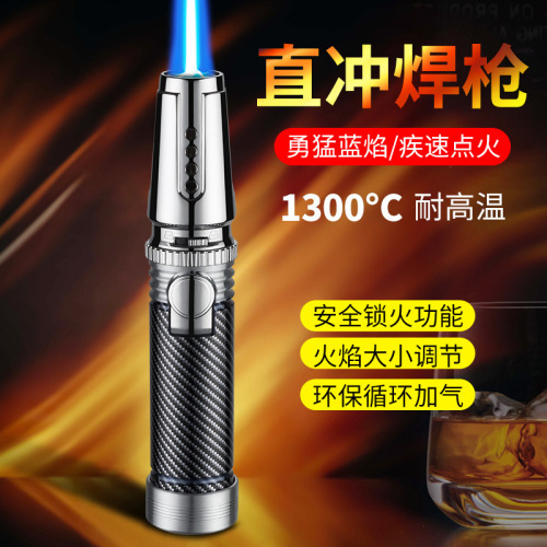 Cross-border outdoor barbecue flame gun handheld baking household igniter personalized cigar lighting direct welding gun lighter