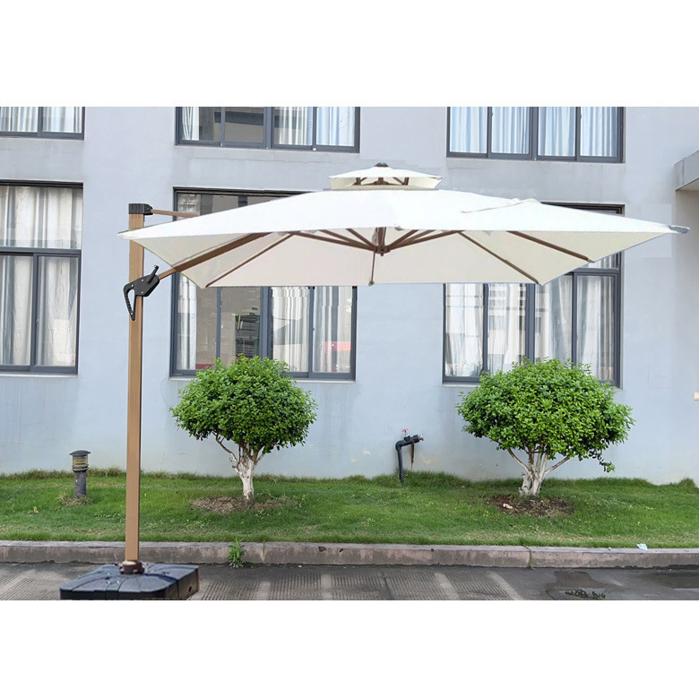 Parasol al aire libre patio villa jardín balcón hogar impermeable protector solar café ocio paraguas romano al por mayor image 7