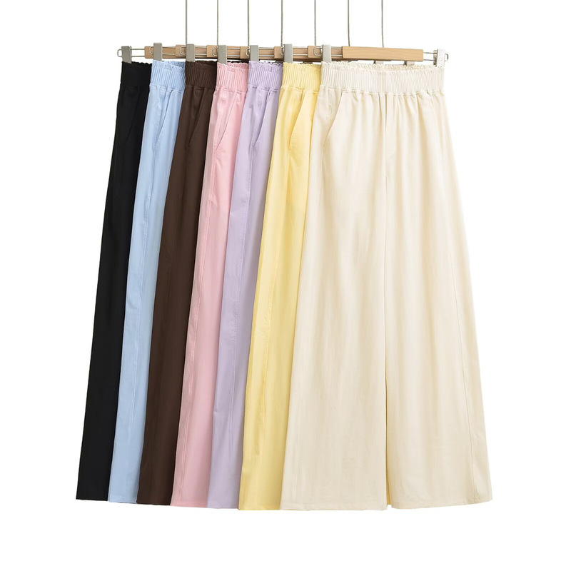 Lulu Style High-Waisted Yoga Pants Versatile Casual Loose Slimming Casual Pants Retro Wide-Leg Long Pants