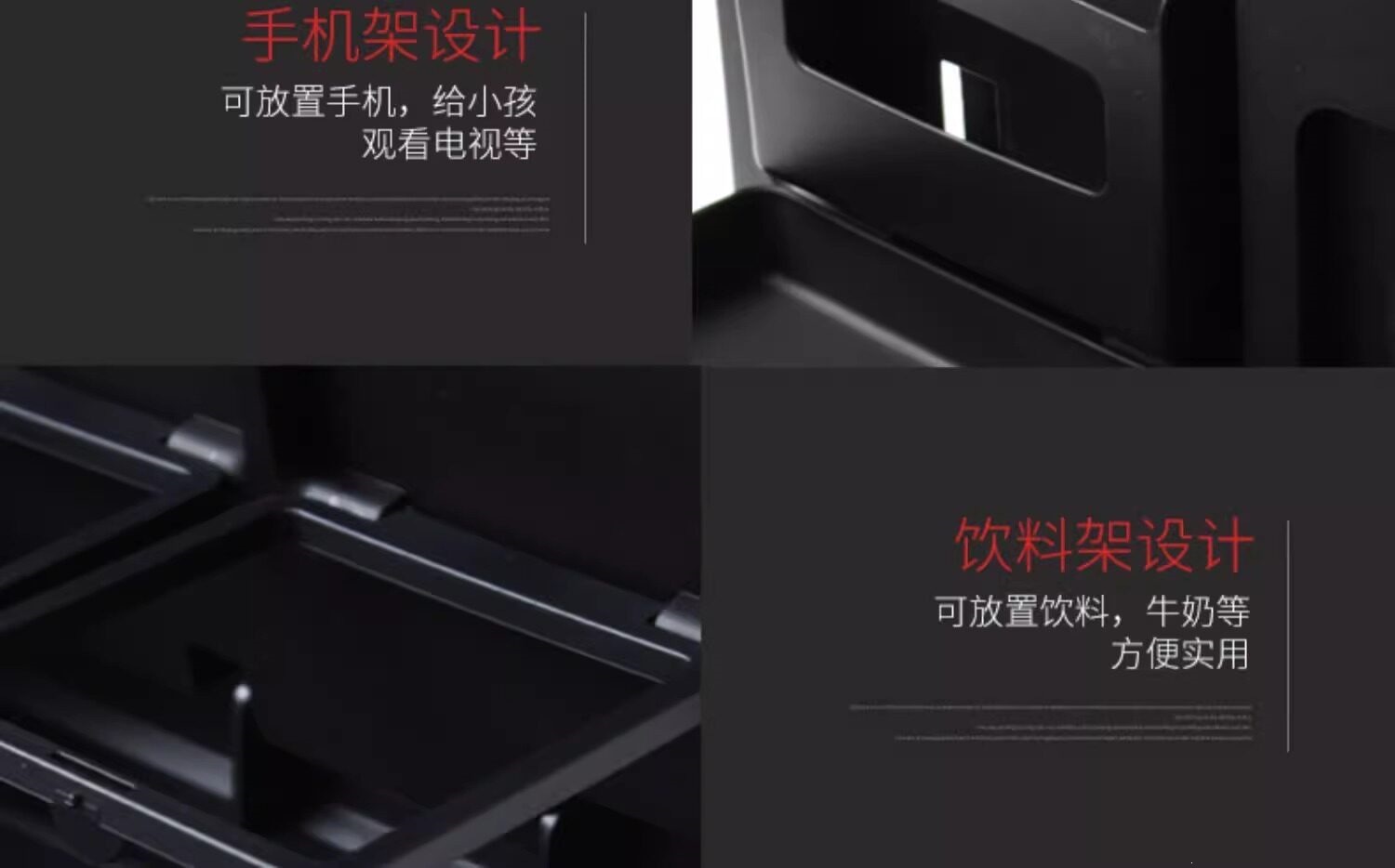 Suitable for car-mounted small table, foldable storage table, car dining table, rear seat multifunctional dining table, computer desk