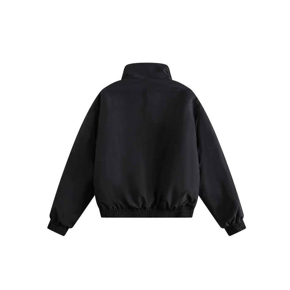 Herrenbekleidung Retro-Karierter Baumwollmantel Paar Wintermantel Männer und Frauen doppelseitiger Baumwollmantel mit Stehkragen_voghion.com